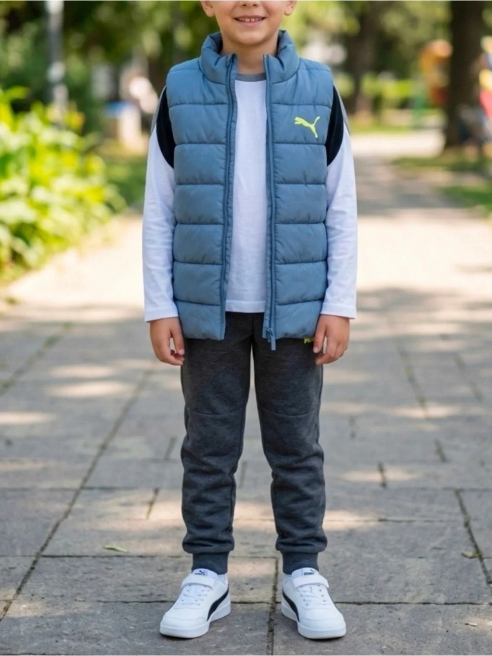 PUMA boys puffer vest sz S 7/8
